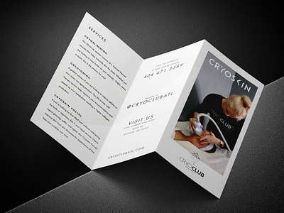 CryoClub Brochure Design brochure brochure design brochure layout cryotherapy layout minimalist design