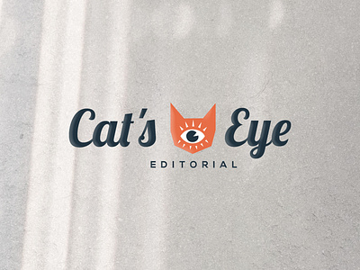 Cat's Eye Editorial Logo Design atlanta branding cats eye client work flat design graphic design illustration logo