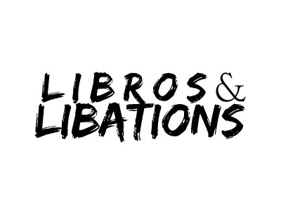 Libros & Libations - Version 1 book club branding logo spanish typography whiskey