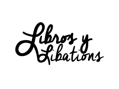 Libros & Libations - Version 3 book club branding logo spanish typography whiskey