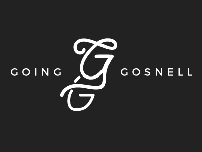 Going Gosnell Blogger Logo atlanta blogger blogger logo double g logo g logo hand lettering logo