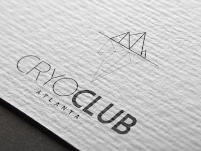 Cryo Club Logo Design Cryotheraphy Athlete Recovery Branding athlete branding black and white logo branding clean logo cryotherapy iceberg logo minimal logo modern logo