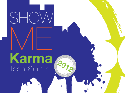 Logo: 2012 Show Me Karma Teen Summit branding client graphic design logo philanthropy work