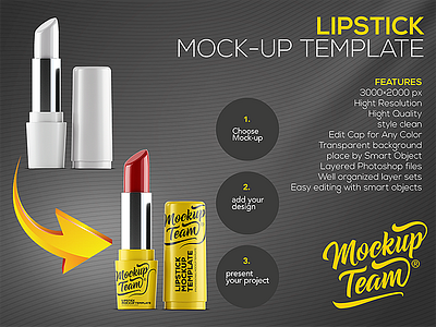 Lipstick Mock-up Template