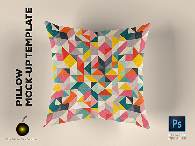 Pillow Mock Up Template bedding clean design graphic mock up pillow psd template