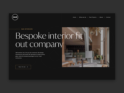 S&R Interiors Hero hero interior design web design website design