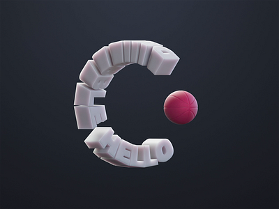 Hello Contrast. 3d animation branding design logo motion graphics ui welcome shot