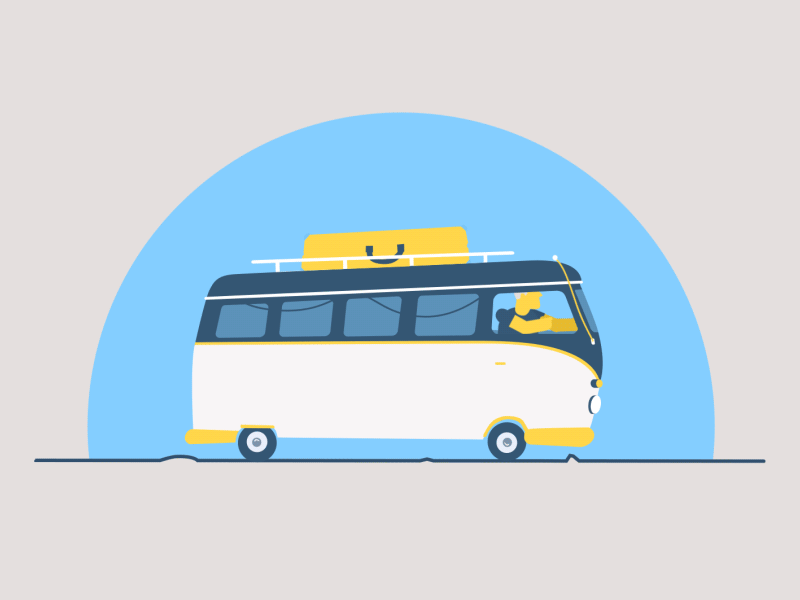 bus journey gif