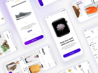 E-Commerce App Design app design ecommerce graphic design mockup prototypiong shopping typography ui ux