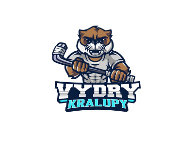 Hockey Sports Team Otter Mascot logo design 3d animation branding design graphic design illustration logo motion graphics typography vector