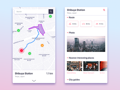 City guide mobile app app city design guide ios map minimal mobile principle route ui ux