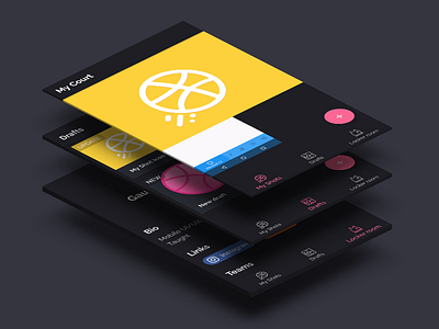 My Court application android app material design mobile application ui ux