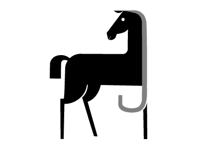Horse J logo horse j logo typography