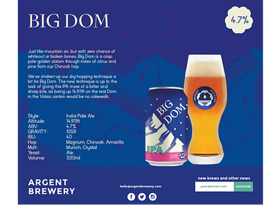 Big Dom beer brewery logo motion graphics