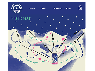 Big Dom's piste map beer brewery logo motion graphics