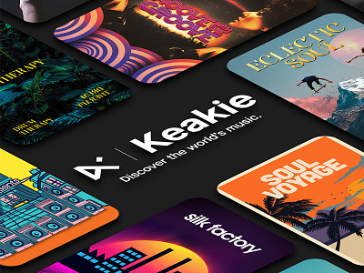 Keakie | Discover the worlds music adobe artwork branding concept creative design discover graphic graphic design logo music music app podcast product product design radio streaming app tech visual