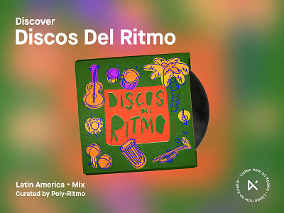 Discover | Discos Del Ritmo album cover artwork branding concept creative design discover discovery graphic graphic design latin latin america music music app record stream vinyl vinyl cover vinyl record visual