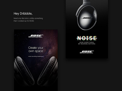 BOSE advert design concept advert app bose branding concept creative debut debut shot design headphones shot visual