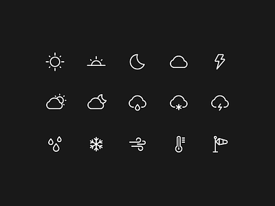 Weather Icons icon icon design illustration ui vector weather icon