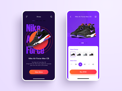 Another shoe UI design app shopping app ui ux