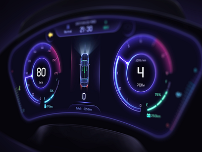 Car Dashboard by Lau Yim on Dribbble