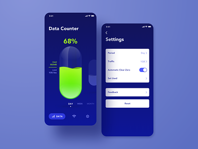 Data Counter UI app data ios ui ux