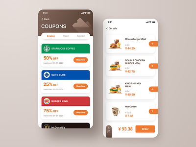 Coupons app app coupon design ui ux