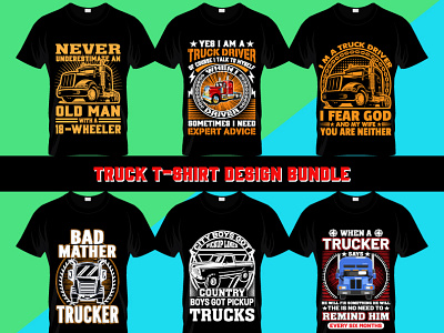 truck t-shirt design bundle.