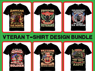 veteran t-shirt design bundle.