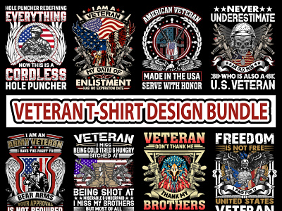 Veteran T Shirt Design Bundle designs, themes, templates and ...