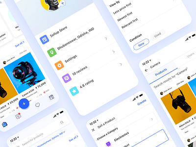 Buy and sell online market place app UI