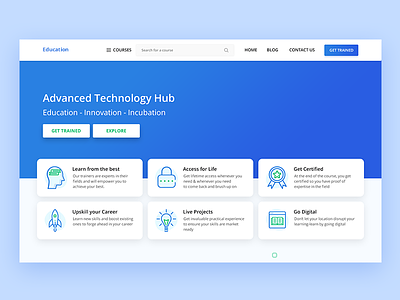 Landing Page concept for E-learning platform app branding design illustration interaction design ui ux web website