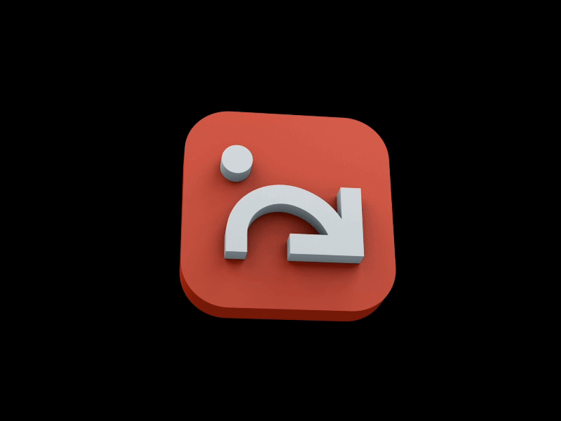 indimi app icon & logo 3d app application branding icon logo minimal typography