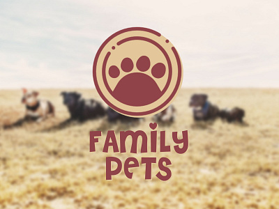 Family Pets Logo brand branding design logo logo design