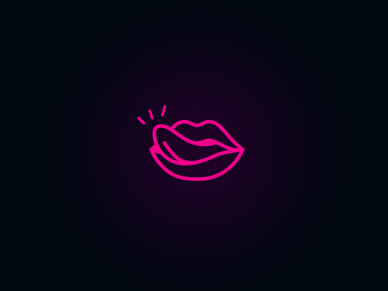 Chat Alley Hot Lips Icon croatia gif glow hot icon light lips neon ny pink sexy tongue