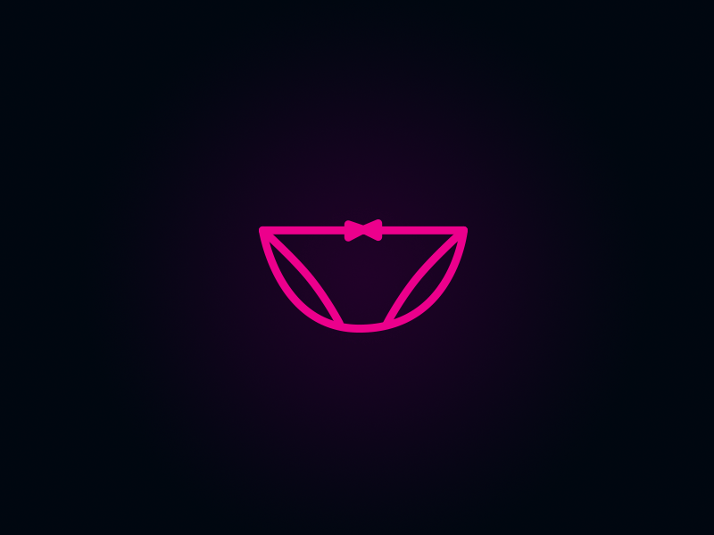 Chat Alley Hot Underware Icon app bow chat gif glow hot icon illustration neon pink summer underware