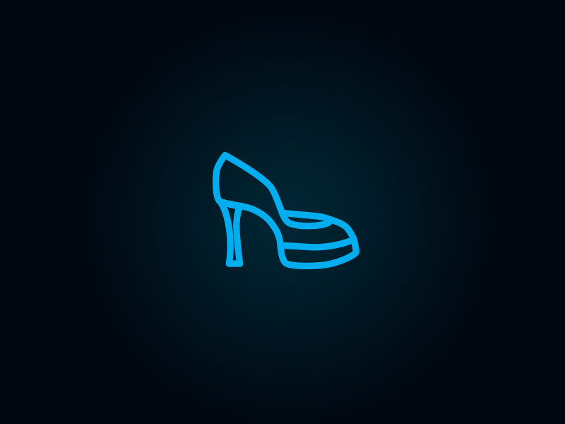 Chat Alley High Heel app chat gif glow heel highheel icon illustration light neon shoes summer