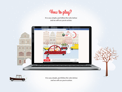 PETROL - WINTER FACEBOOK GAME car christmas city cute facebook game gifts icon illustration play snow winter