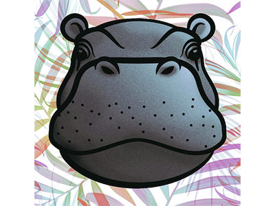 HippApparel Hippo animal first shot hippo logo mascot vector