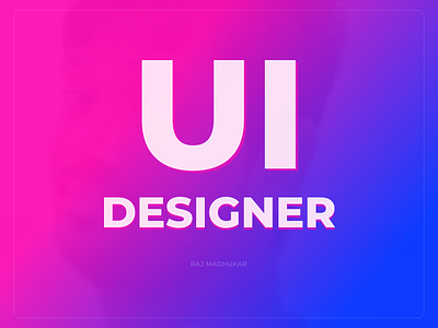 UI Designer banner design gradient shadow typogaphy