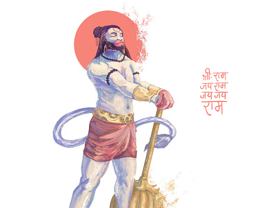 Shree Hanuman Concept art anime charachterdesign conceptart conceptdesign design fantasyart gamedesign hanuman illustration indiananime indianart mythology