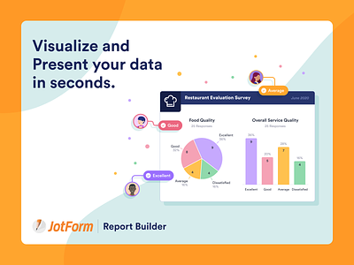 JotForm Report Builder chart dashboard data data visualization landing page presentation presentation design product design report report design ui ux web