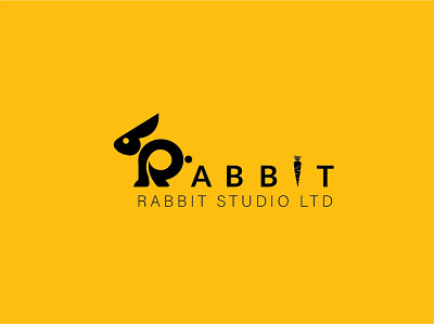 Rabbit logo animal logo black logo brand logo branding business logo clean logo comapy logo design graphic design illustration logo minimal minimalist rabbit logo