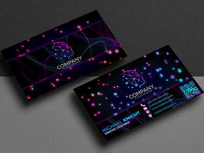 Luxury business card business card business logo graphic design logo luxury minimal minimalist neon neon effect neon logo visiting card