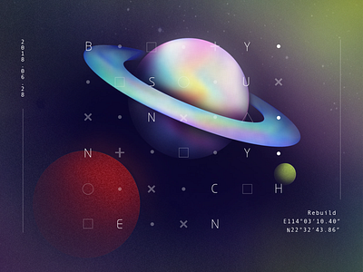 Saturn design illustration saturn