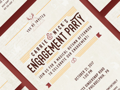 Harry Potter Engagement Invitations adobe illustrator adobe indesign design engagement engagement party harry potter theme invitation invitation card invitation design save the date typography