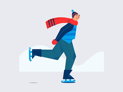 Skate ⛸️ geometry holiday ice illustration skating vector winter