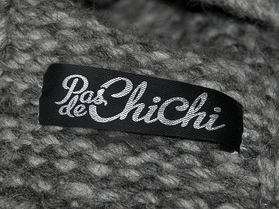 Pas de Chichi branding label logo silver