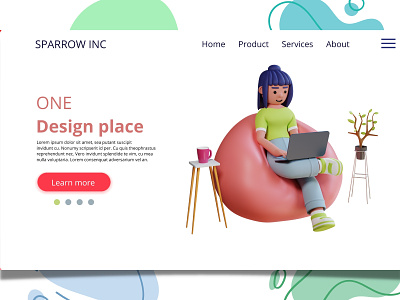 Introducing my latest design project: Landing  Page for Sparrow