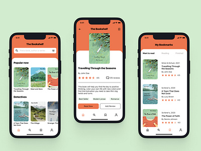 The Bookshelf / Mobile app design